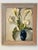 1950s Helen McClain Ojai California Still Life Calla Lily in Blue Pot Oil on Canvas Panel For Sale - Image 9 of 9