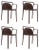 Classe Chocolate Chairs by Mowee, Set of 4 For Sale