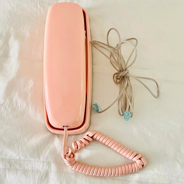 1980s Vintage 1980s Touchtone Phone Telephone Desk or Mural Pink For Sale - Image 5 of 11
