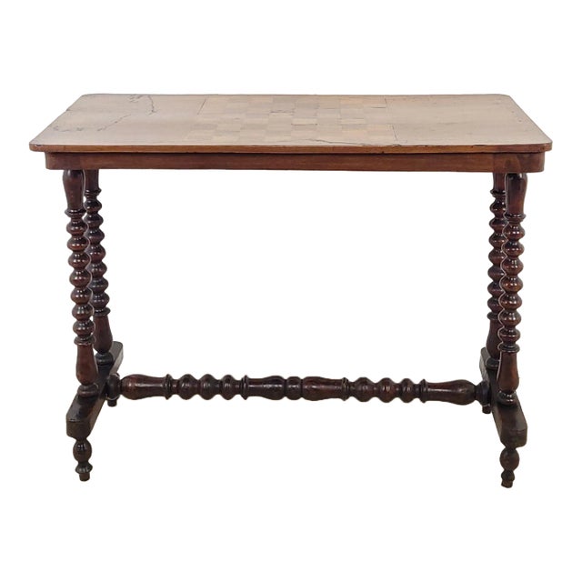 Victorian Sofa/Game Table in Walnut With Inlaid Game Board, England Circa 1860 For Sale