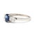 1.20ctw Sapphire and Diamond Engagement Ring, 18k White Gold, Ring Size 8.25 For Sale - Image 4 of 7