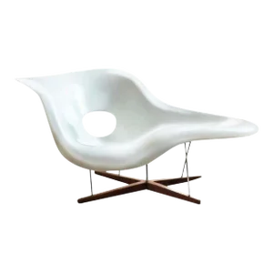 Vintage Eames Vitra La Chaise Chair, Original, Fiberglass First Generation, 1992