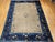 Antique Chinese Peking Rug, Wool Pile, Tan Field, Navy Border, 9' x 12' For Sale - Image 9 of 17