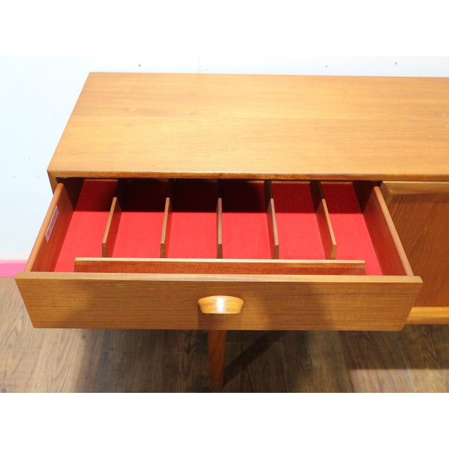 1960s Mid Century Modern Vintage Teak Credenza Sideboard by McIntosh For Sale - Image 11 of 15