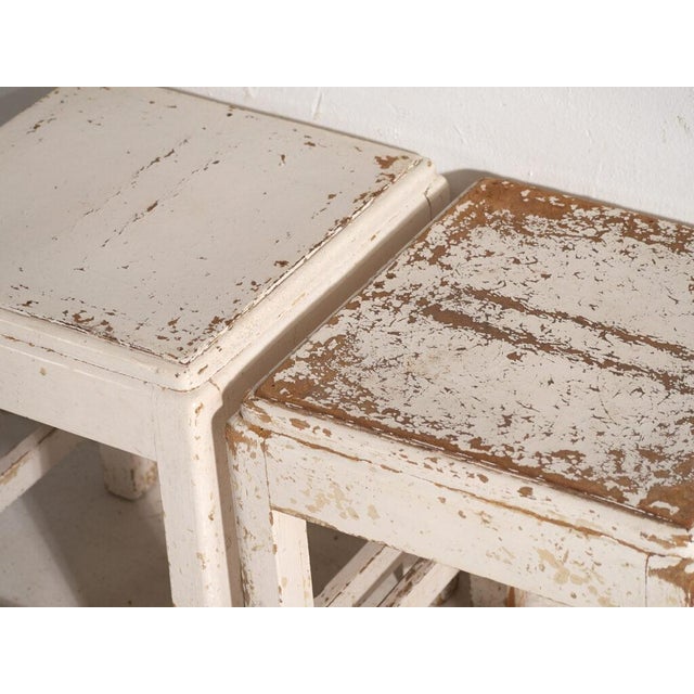 Mid 20th Century Bedside Tables in Pine Wood, Central Europe, 1940, Set of 2 For Sale - Image 5 of 12