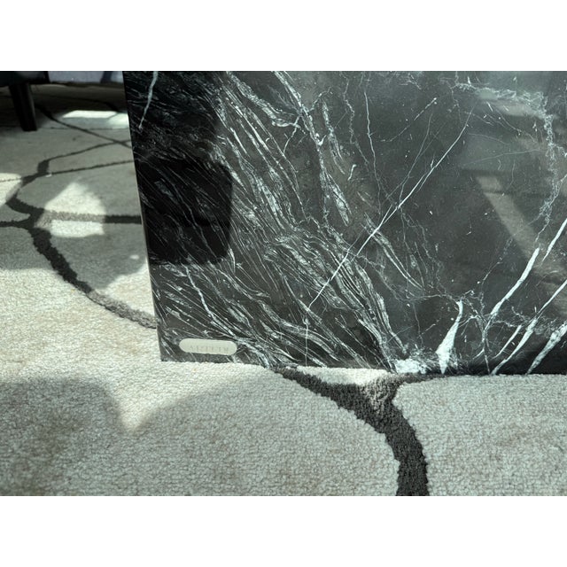 Metal 1970s Artedi Italia Black Marble & Glass Coffee Table For Sale - Image 7 of 8