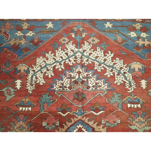 Textile 19th Century Antique Bakshaish Rug, 10' X 11'9'' For Sale - Image 7 of 12