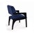 Arches Dining Chair in Navy Blue Cotton Velvet from Insidherland For Sale - Image 4 of 8