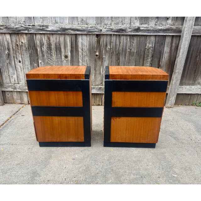 Vintage Art Deco Streamline Donald Deskey-Style Nightstands - A Pair For Sale In Denver - Image 6 of 8