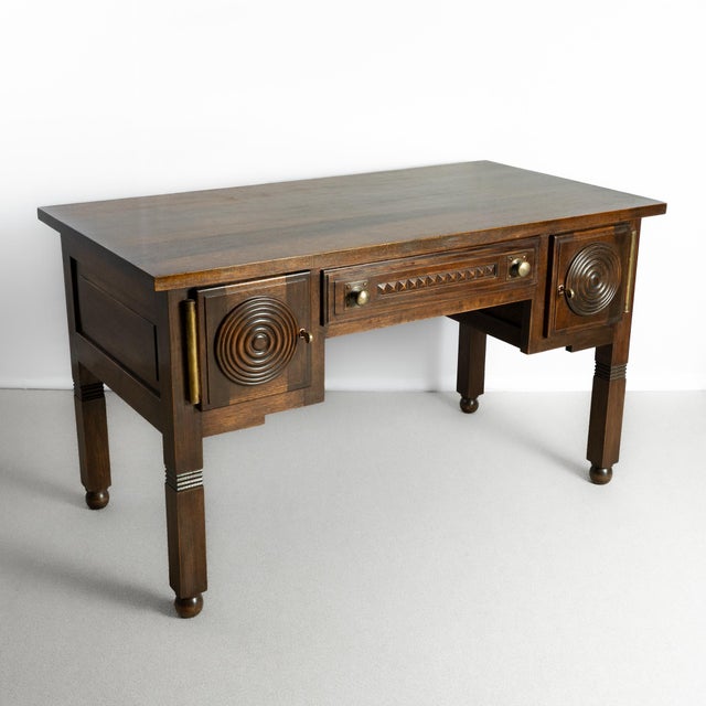 French Art Deco Desk by Étienne Kohlmann, 1930s For Sale - Image 4 of 13