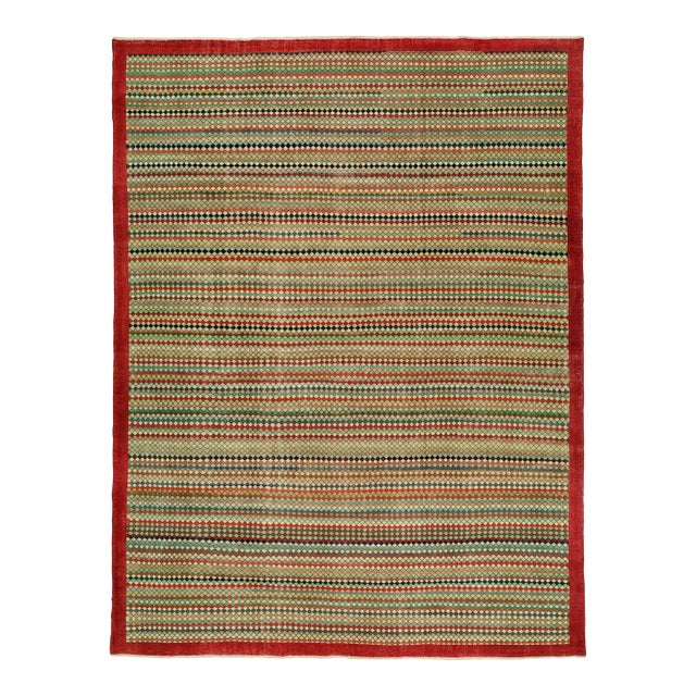 Vintage Turkish Deco Carpet For Sale