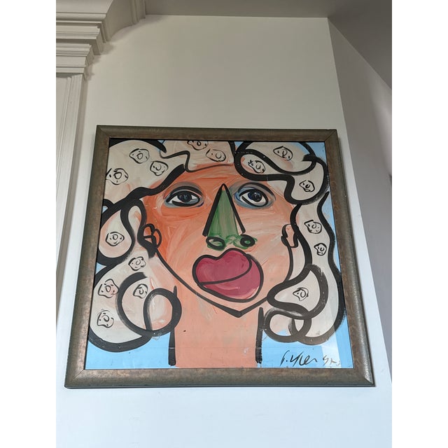 Fantastic Original Peter Keil (born 1942 83yrs old) Abstract Painting titled “My Dear Marilyn Monroe P keil Berlin 72”....