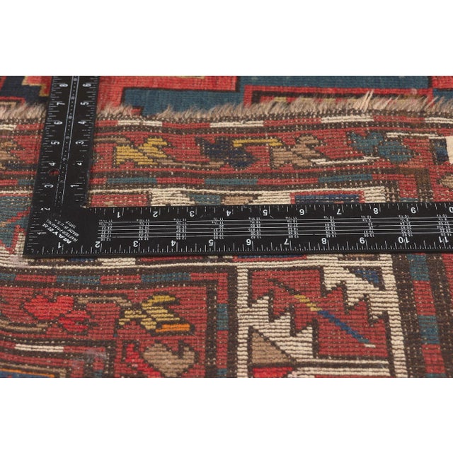 Mid 19th Century Antique Caucasian Kazak Rug 04'04 X 08'07 For Sale In Dallas - Image 6 of 9