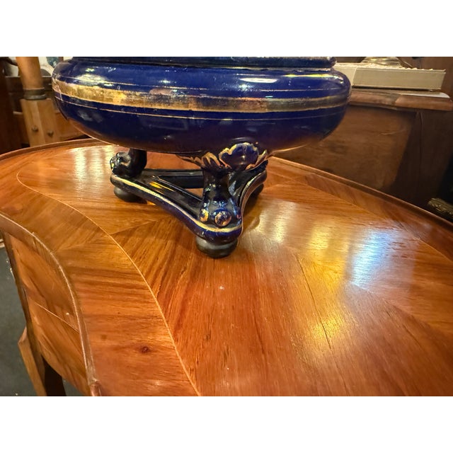 1920s Sèvres Blue Porcelain Trinket Tray, 1920s For Sale - Image 5 of 7