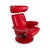 Animal Skin Set of Jazz Swivel Lounge Chair and Ottoman in Leather from Stressless For Sale - Image 7 of 18
