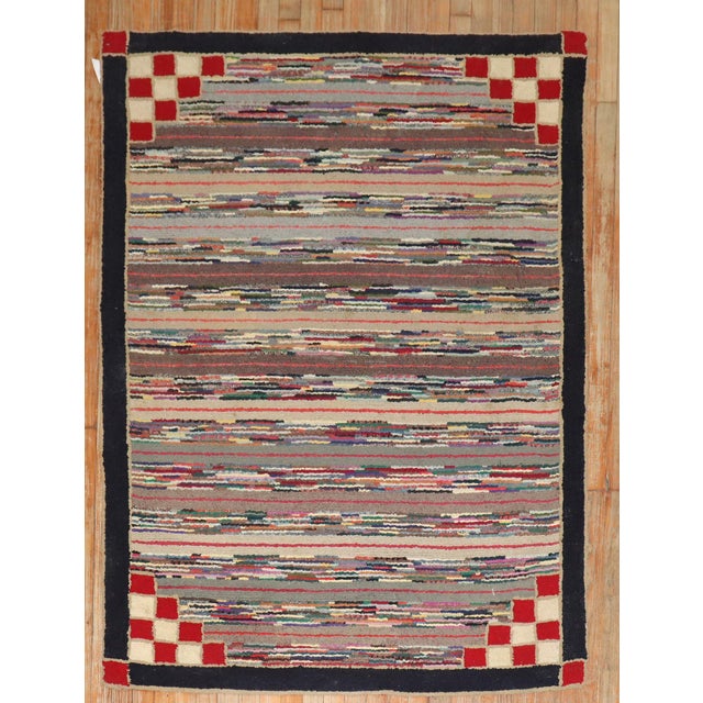 Description An American hooked accent-size rug from the 2nd quarter of the 20th century Details rug no. j3607 size 4' 4" x...