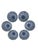 Japanese Hand Painted Blue & White Porcelain Soup Bowls With Botanical Leaf Pattern - Set of 6 For Sale - Image 9 of 10