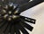 Beautifully made and signed 'Curtis Jere' decorative metal fan circa 1987. The fan has a lovely patina in shades of gold,...