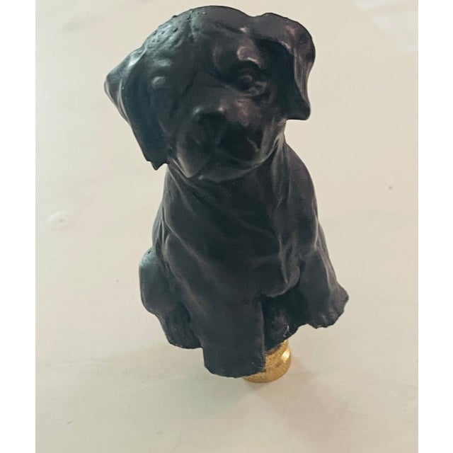 Contemporary 1970s Organic Modern Cute Puppy Dog Lamp Finial For Sale - Image 3 of 3