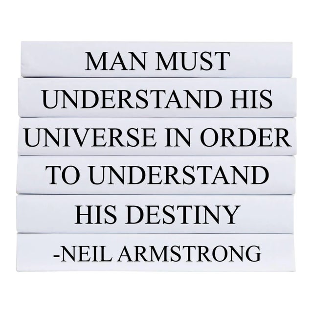 Decorative Books - Quote Book Stack - "Understand His Destiny" For Sale