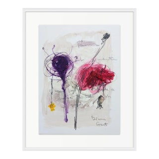 Cy Twombly Inspired High-End Framed Organic Modern Original Painting by Diane Grant For Sale