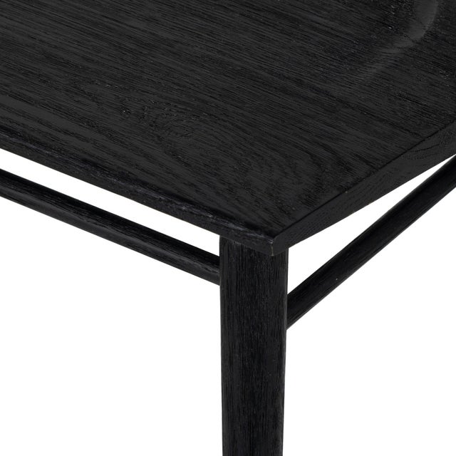 Four Hands Lewis Dining Bench - Black Oak For Sale - Image 10 of 12