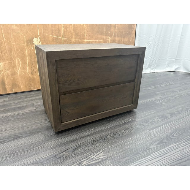 Rh Drifted Reclaimed Oak Closed Nightstand – 32" – Drifted Brown Oak For Sale In Columbus - Image 6 of 18