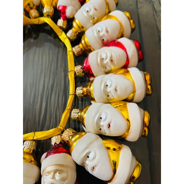 25 Small Santas Vintage Christmas Ornaments For Sale - Image 4 of 9