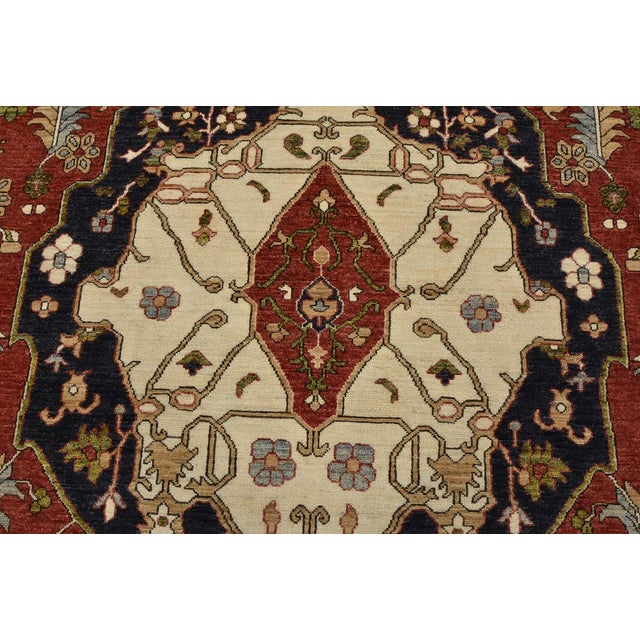 2020s Ziegler Rug 10’1” X 13’11” Red Wool Tribal Hand-Knotted Oriental Carpet For Sale - Image 5 of 12