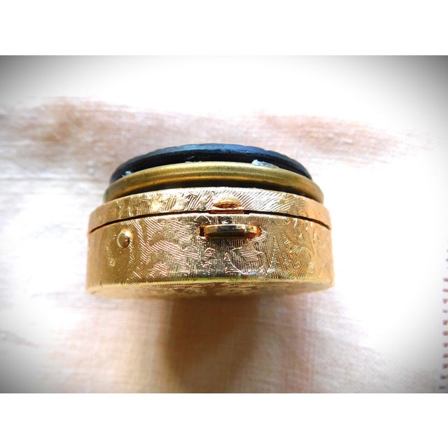 Vintage Pewter & Gold Cameo Woman Profile Trinket, Ring Box For Sale In New York - Image 6 of 11