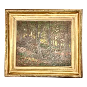 Frank Orr America, 20th Century Woodland Scene, Signed Lower Left “Frank Orr”. Oil on Canvas