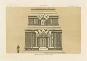 One of the Faces of the Pyramid of Peunom, 1873-1875, Engraving