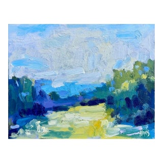 Expressionist Landscape Oil Painting by L Haas For Sale