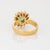 1980s Vivid Emerald Diamond Ring Vintage 18k Yellow Gold Sz 6.5 Square Princess For Sale - Image 5 of 6