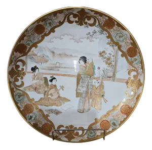 Large Kutani Ceramic Charger
