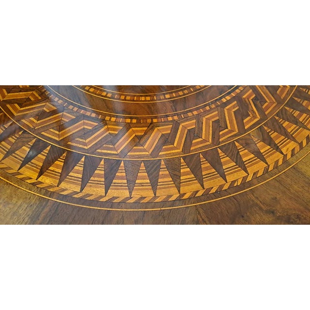 Brown Round Table from Rolo Manufacture, 1800s For Sale - Image 8 of 11