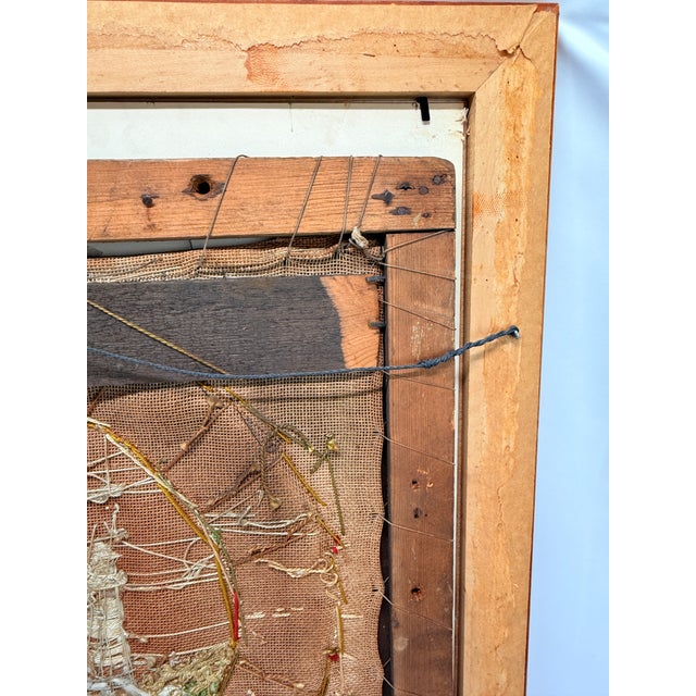 British Sailor's Woolwork or Woolie Lighthouse Seascape C. 1865 For Sale - Image 9 of 11