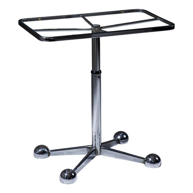 Metal Glass Table attributed to Allegri Parma, Italy, 1960s For Sale - Image 7 of 7