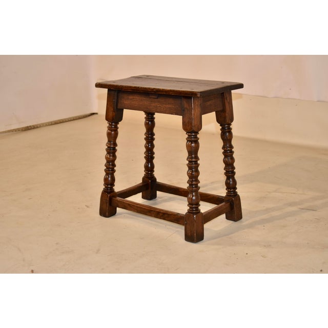 18th Century English Oak Joint Stool For Sale - Image 4 of 10