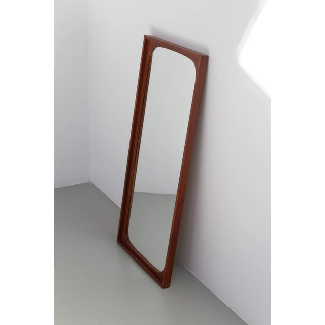 Mid-Century Modern Large Mid-Century Modern Danish Teak Mirror, 1960s For Sale - Image 3 of 18