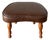 Vintage Mid Century Modern Kidney Shaped Leather Footstool For Sale