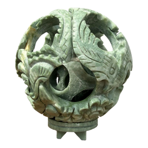 Carved Jade Stone Puzzle Ball