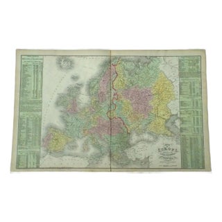 Europe, Original Map by Cowperthwait, 1850 For Sale