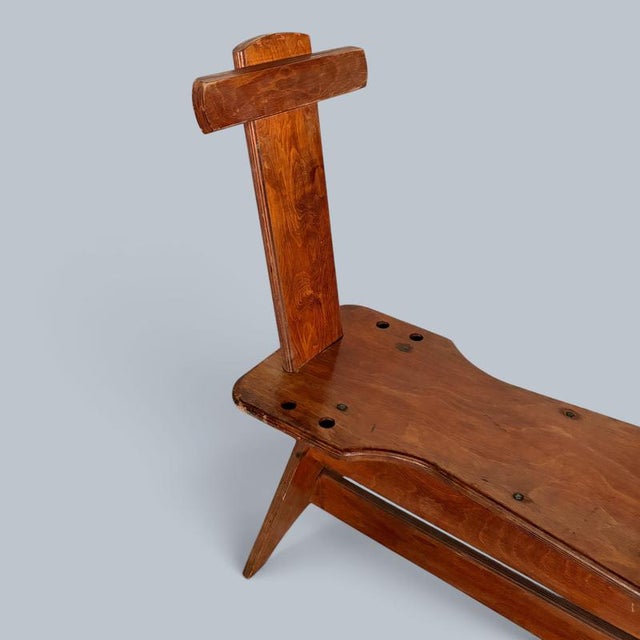 Wood Handmade Oak Artist's Easel Bench For Sale - Image 7 of 8