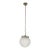 Mid 20th Century Mid Century Modern Frosted Glass Globe Chain Pendant Light For Sale