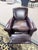 Vintage Mitchell Gold Brown Leather Recliner Club Chair For Sale - Image 9 of 12