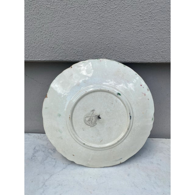 Orchies Majolica Cherries Plate Orchies, Circa 1910 For Sale - Image 4 of 4