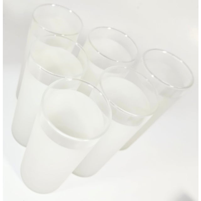 Frosted Highballs- Set of Six For Sale - Image 6 of 11