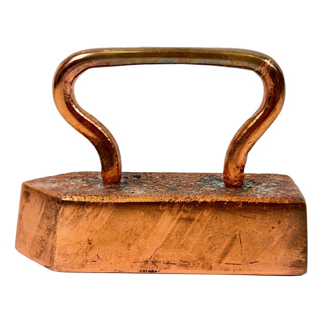 Antique 19th Century Danish Copper Sad Iron For Sale