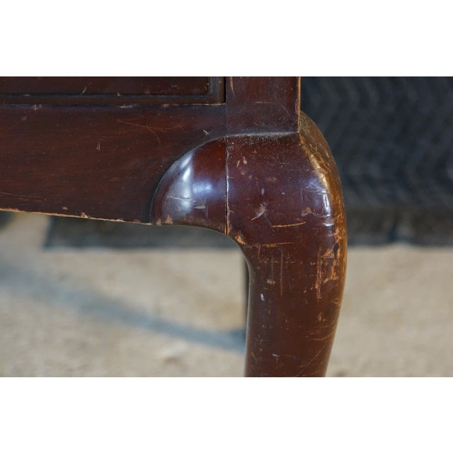Wood Mid Century Kaplan Furniture Mahogany Queen Anne Highboy Chest on Chest Dresser For Sale - Image 7 of 18